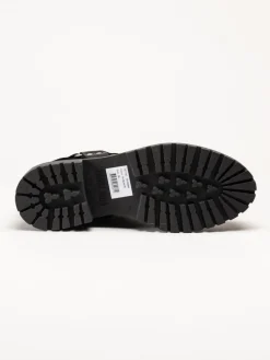 Johnny Bulls - Svarta bikerboots i skinn