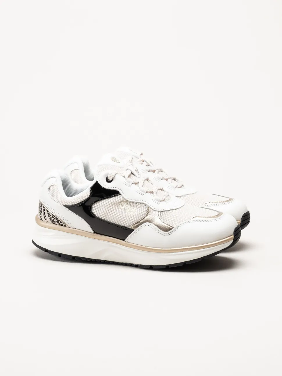 Joya - Tina III - Vita sneakers i skinn och mesh