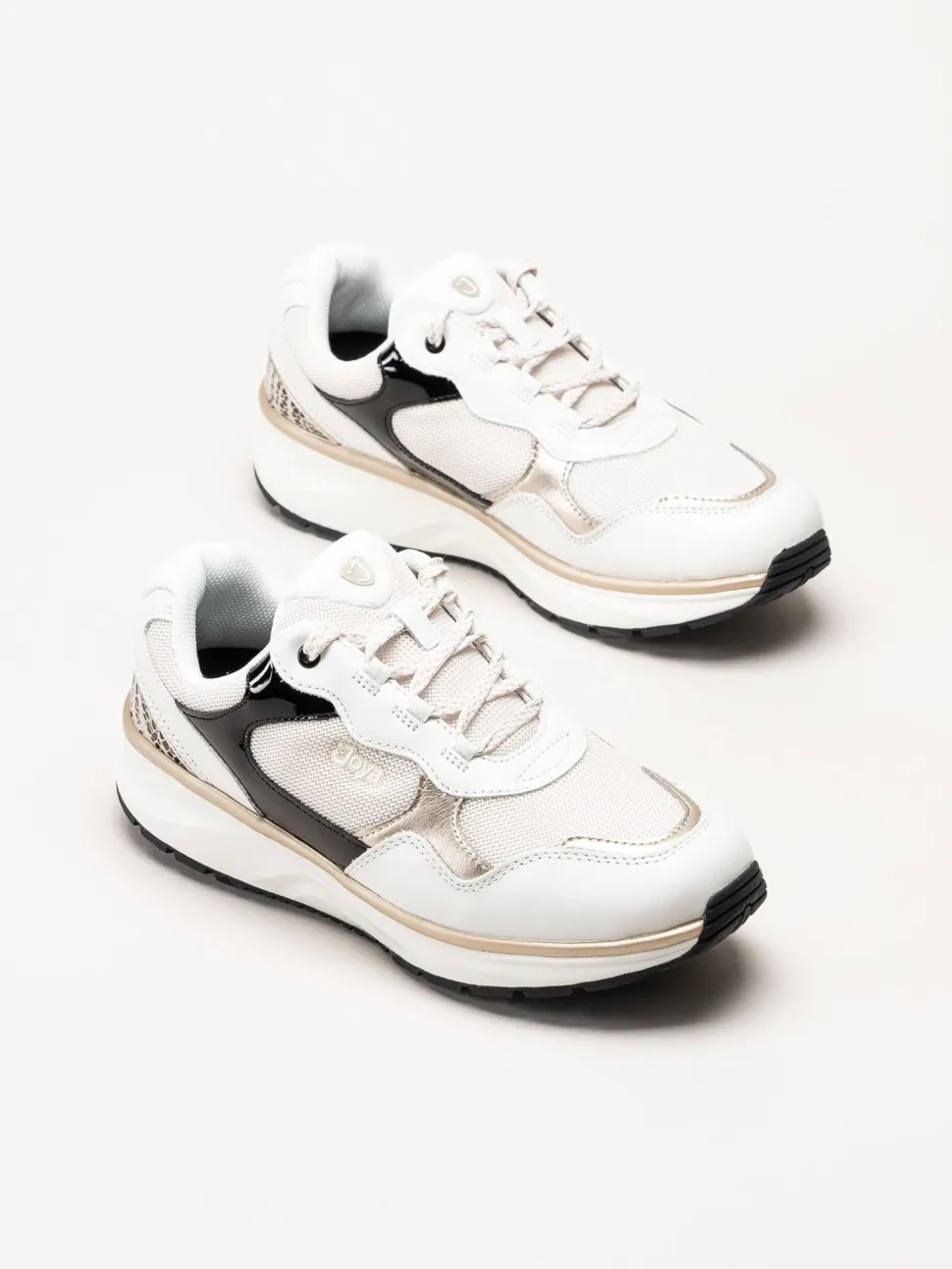 Joya - Tina III - Vita sneakers i skinn och mesh