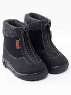 Kuoma - Baby Fleece Collar - Svarta ullfodrade vinterkängor