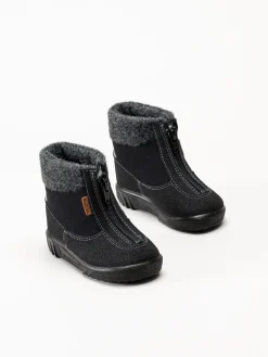 Kuoma - Baby Fleece Collar - Svarta ullfodrade vinterkängor