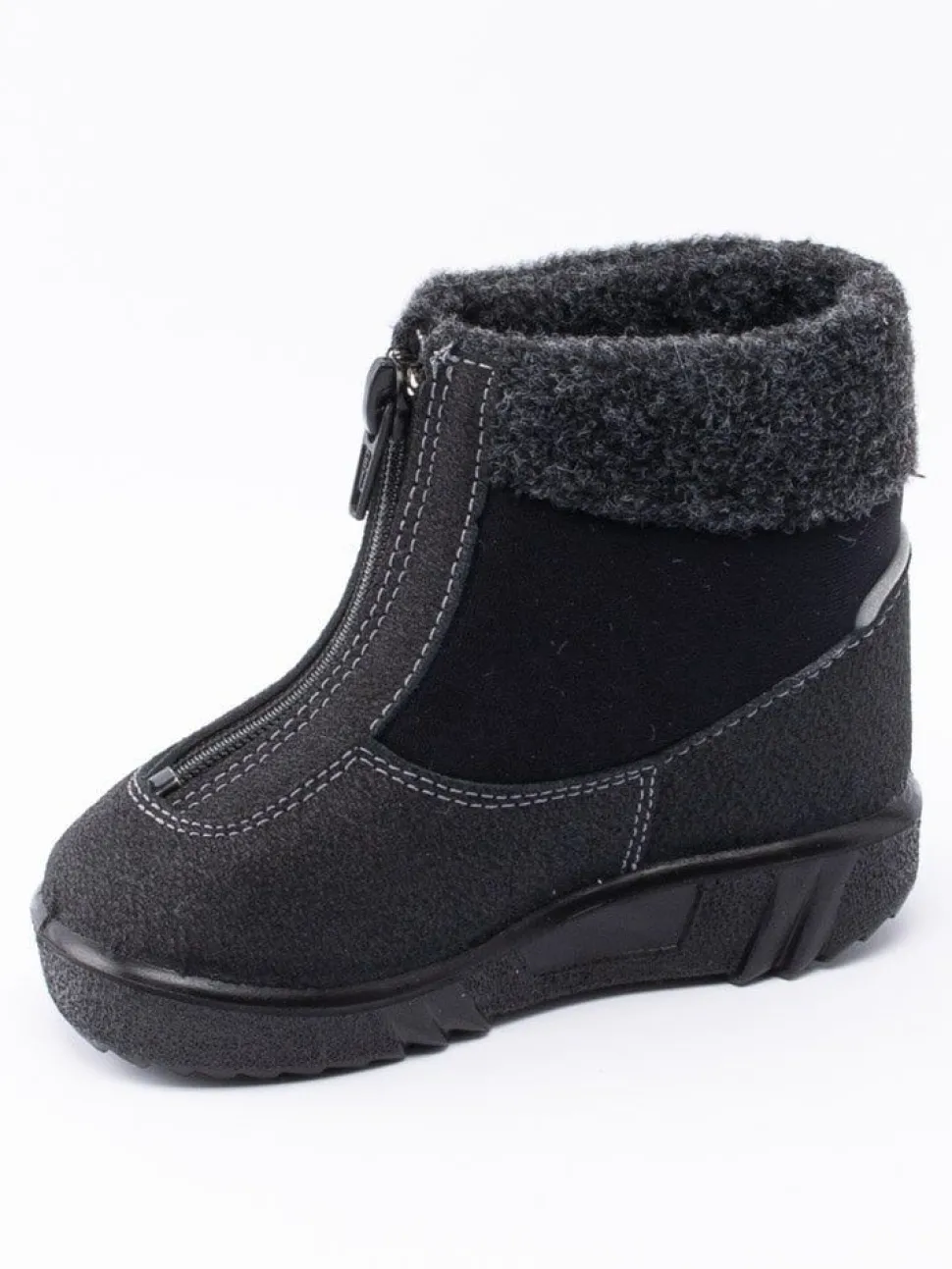 Kuoma - Baby Fleece Collar - Svarta ullfodrade vinterkängor