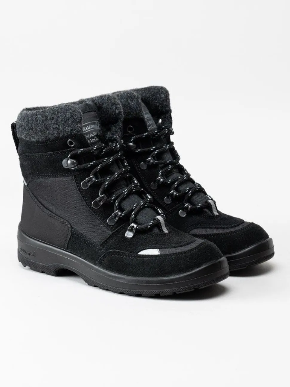 Kuoma - Tuisku - Svarta fodrade vinterboots