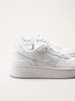 Lacoste - T-Clip Platform - Vita sneakers i skinn