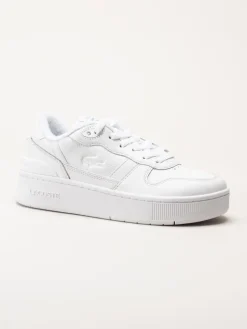 Lacoste - T-Clip Platform - Vita sneakers i skinn