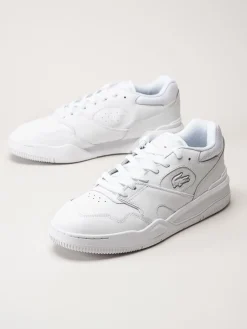 Lacoste - Vita sneakers i skinn
