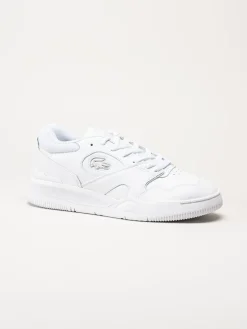 Lacoste - Vita sneakers i skinn