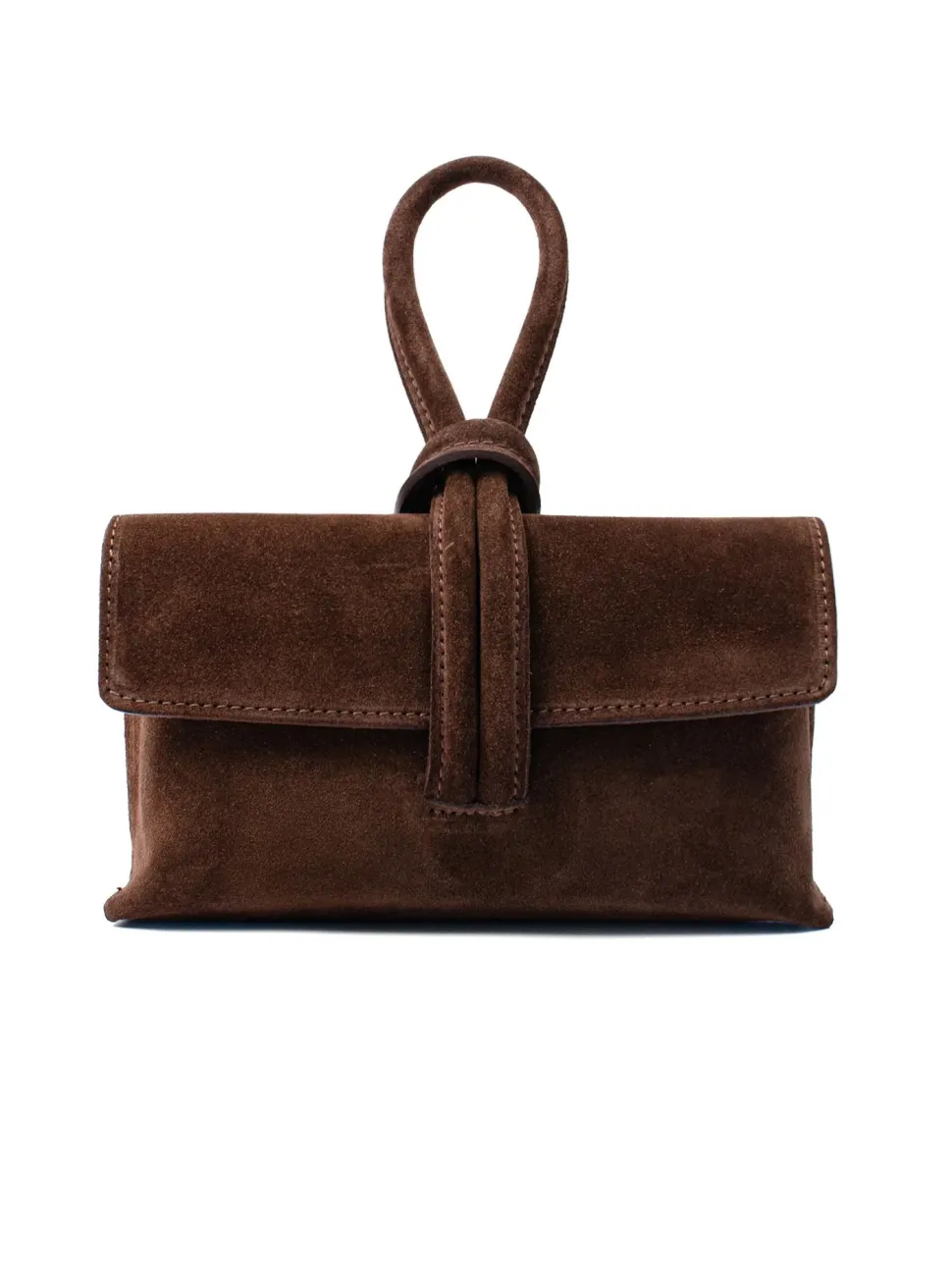 Latalia - Barletta suede - Brun handväska i mocka