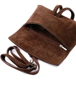 Latalia - Barletta suede - Brun handväska i mocka