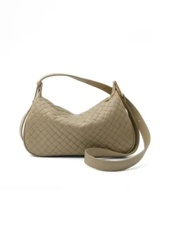 Latalia - Catania - Beige skinnväska med flätad effekt
