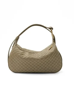 Latalia - Catania - Beige skinnväska med flätad effekt
