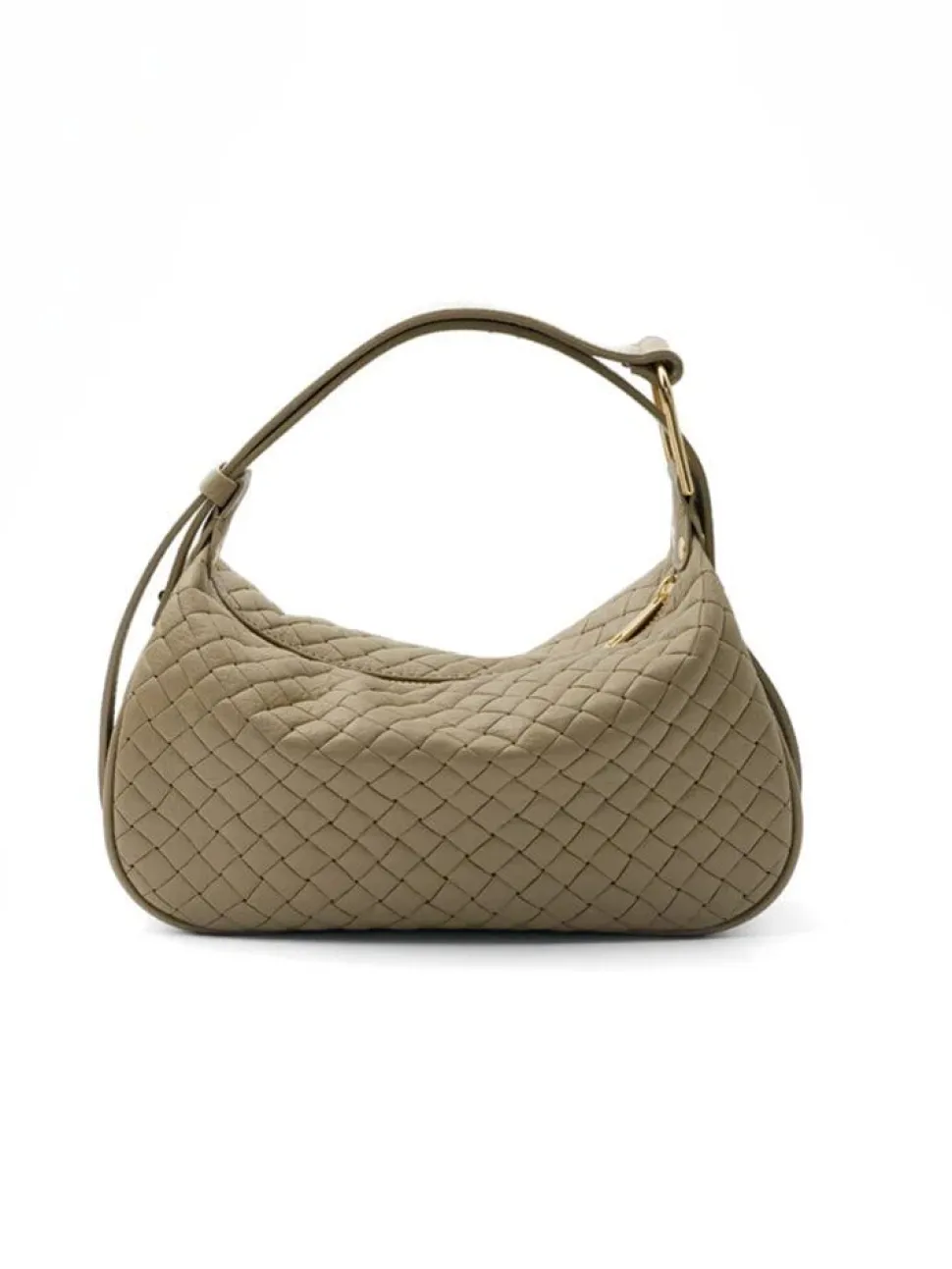 Latalia - Catania - Beige skinnväska med flätad effekt
