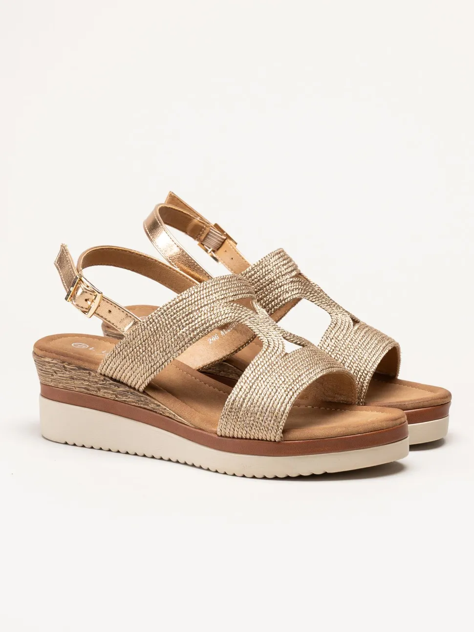 Lunar - 246Allegra - Guldfärgade sandaletter