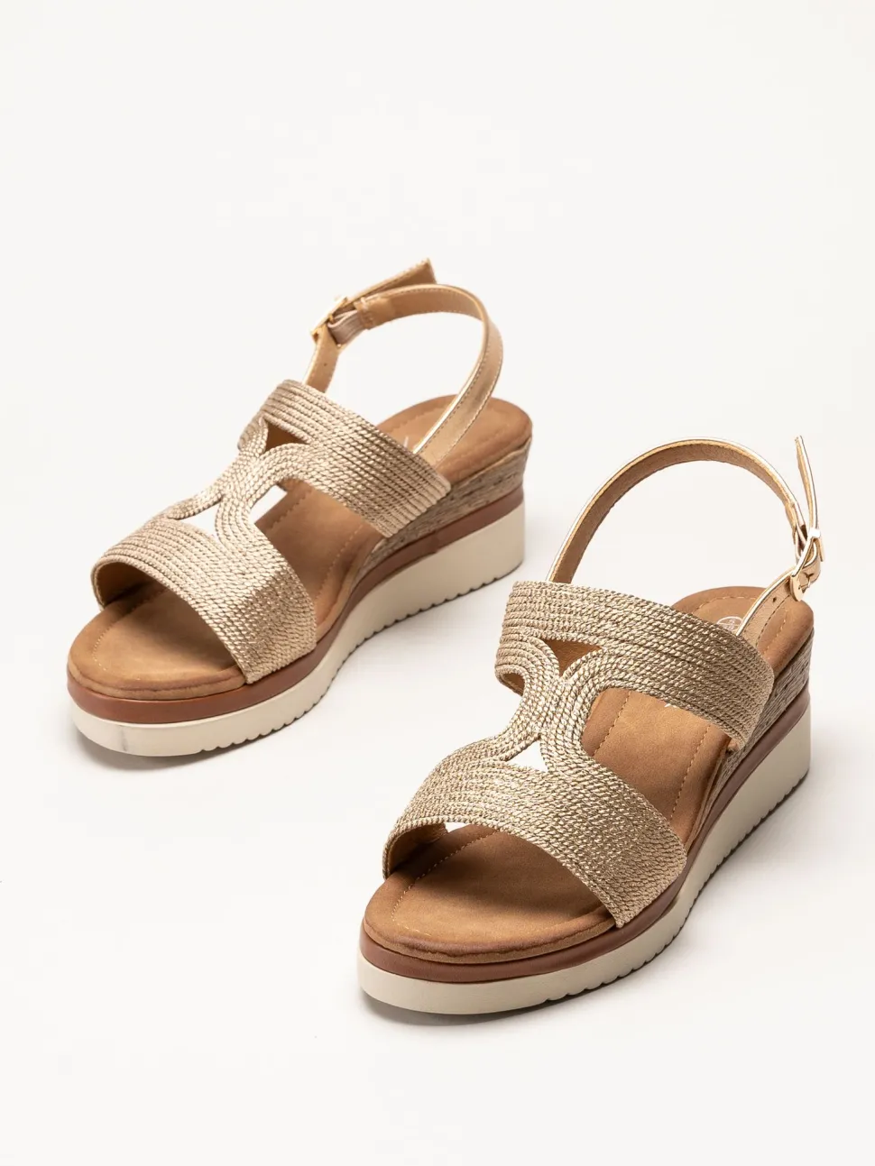 Lunar - 246Allegra - Guldfärgade sandaletter