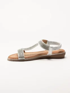 Lunar - 246ESTA - Silver strassandaler med T-sleif