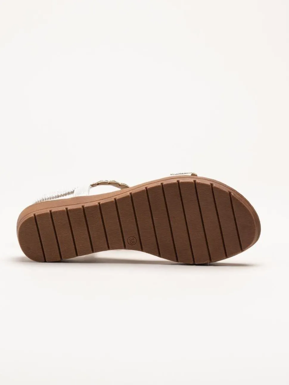 Lunar - Silvriga sandaler med strass-stenar