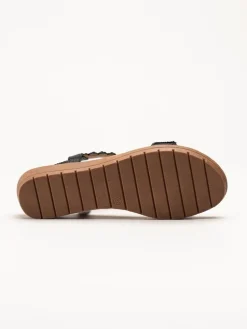 Lunar - Svarta sandaler med strass-stenar