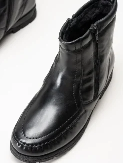 Marco Bossi - Svarta fodrade boots i skinn
