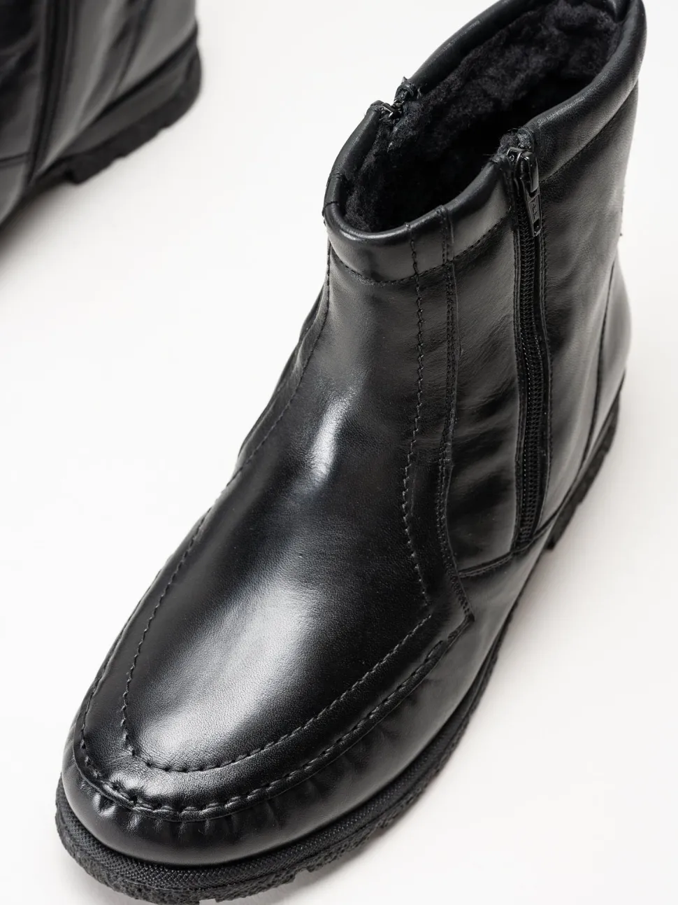 Marco Bossi - Svarta fodrade boots i skinn