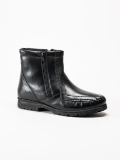 Marco Bossi - Svarta fodrade boots i skinn