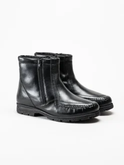 Marco Bossi - Svarta fodrade boots i skinn