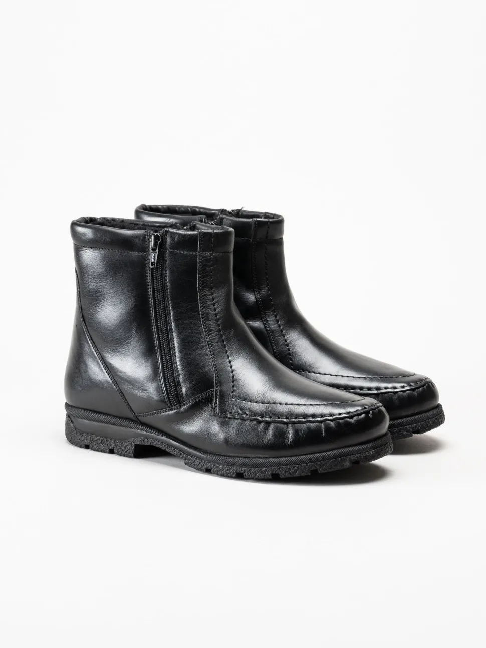 Marco Bossi - Svarta fodrade boots i skinn