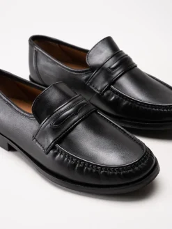 Marco Bossi - Svarta loafers i skinn
