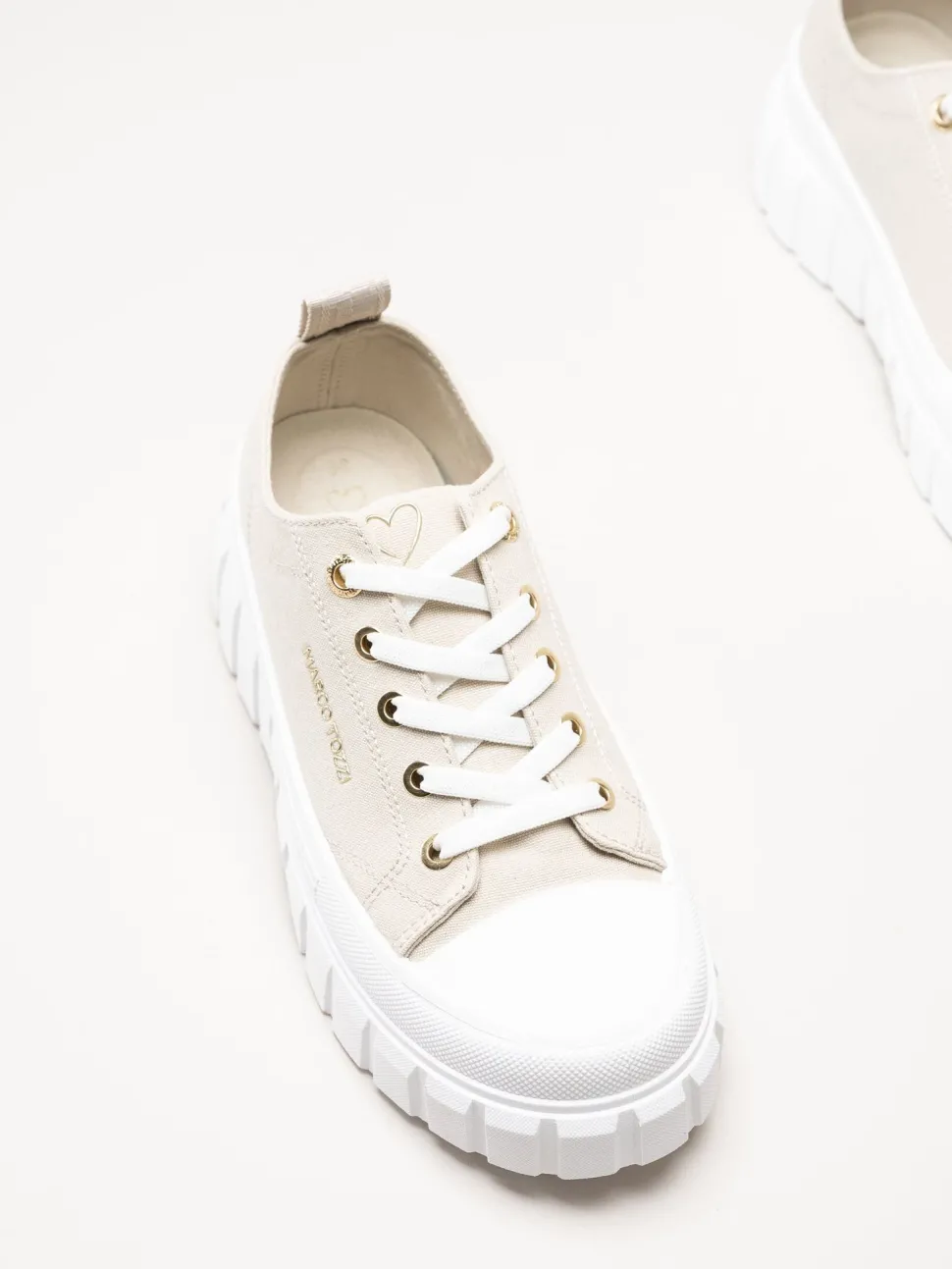 Marco Tozzi - Beige chunky sneakers