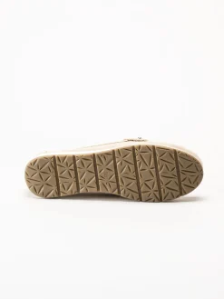 Marco Tozzi - Beige loafers i mocka