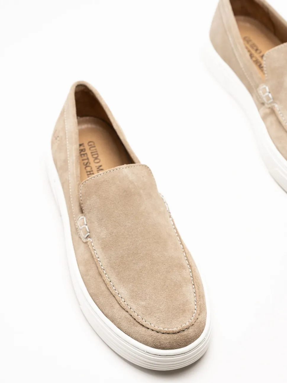 Marco Tozzi - Marco Tozzi by GMK - Beige slip on skor i mocka