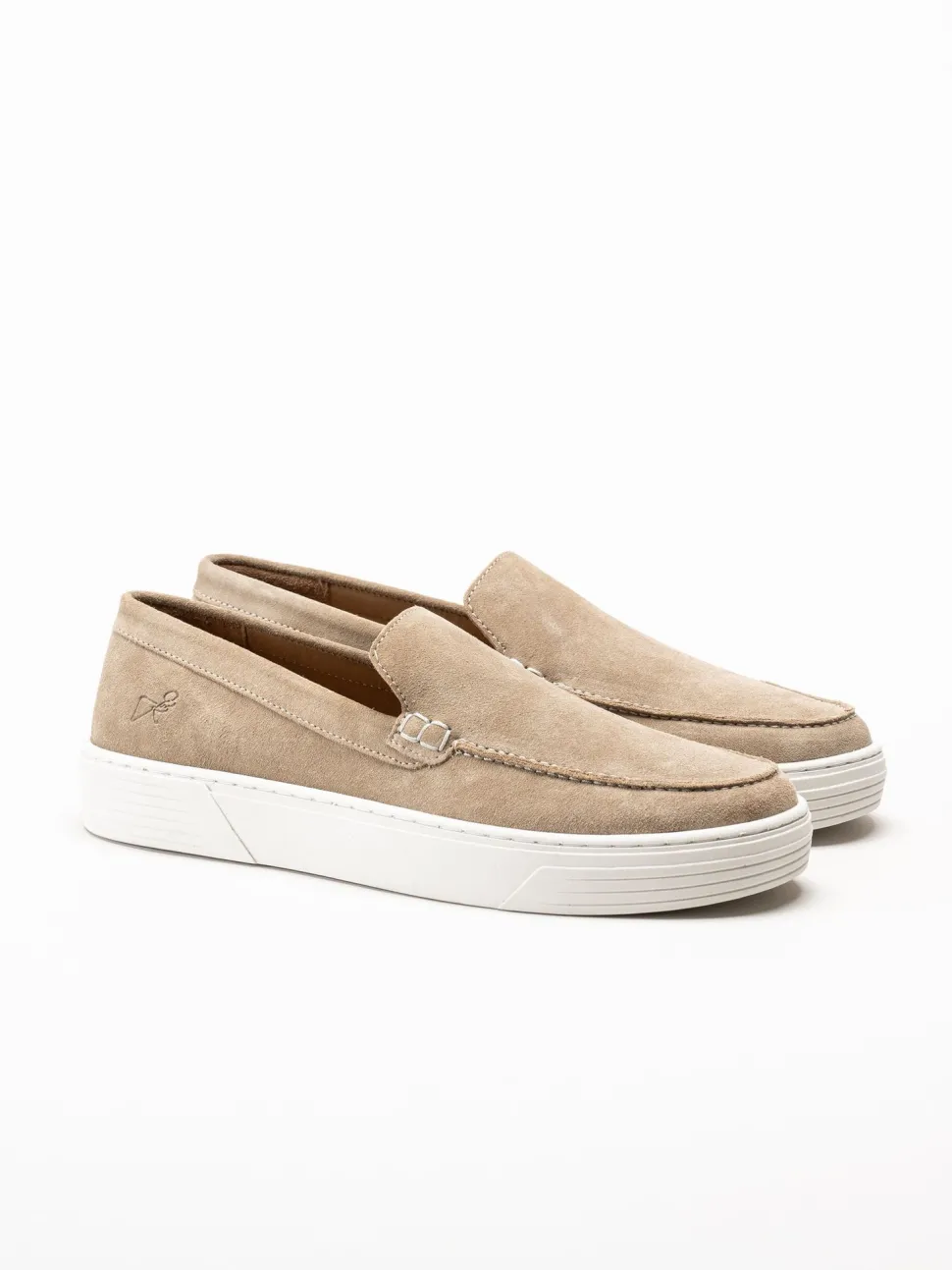 Marco Tozzi - Marco Tozzi by GMK - Beige slip on skor i mocka