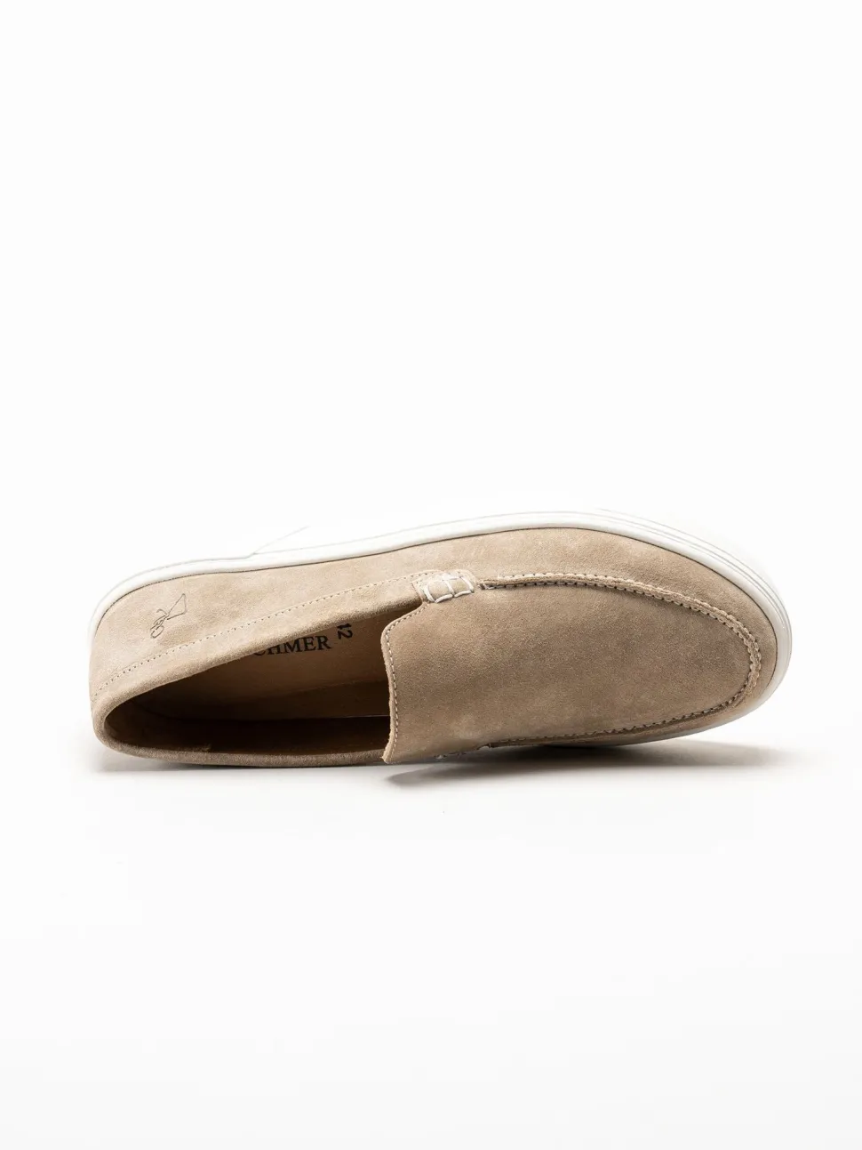 Marco Tozzi - Marco Tozzi by GMK - Beige slip on skor i mocka