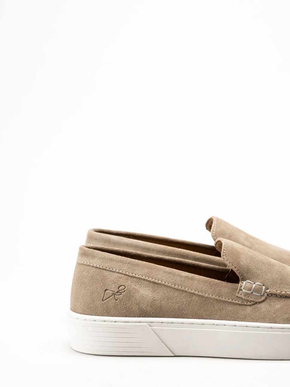 Marco Tozzi - Marco Tozzi by GMK - Beige slip on skor i mocka