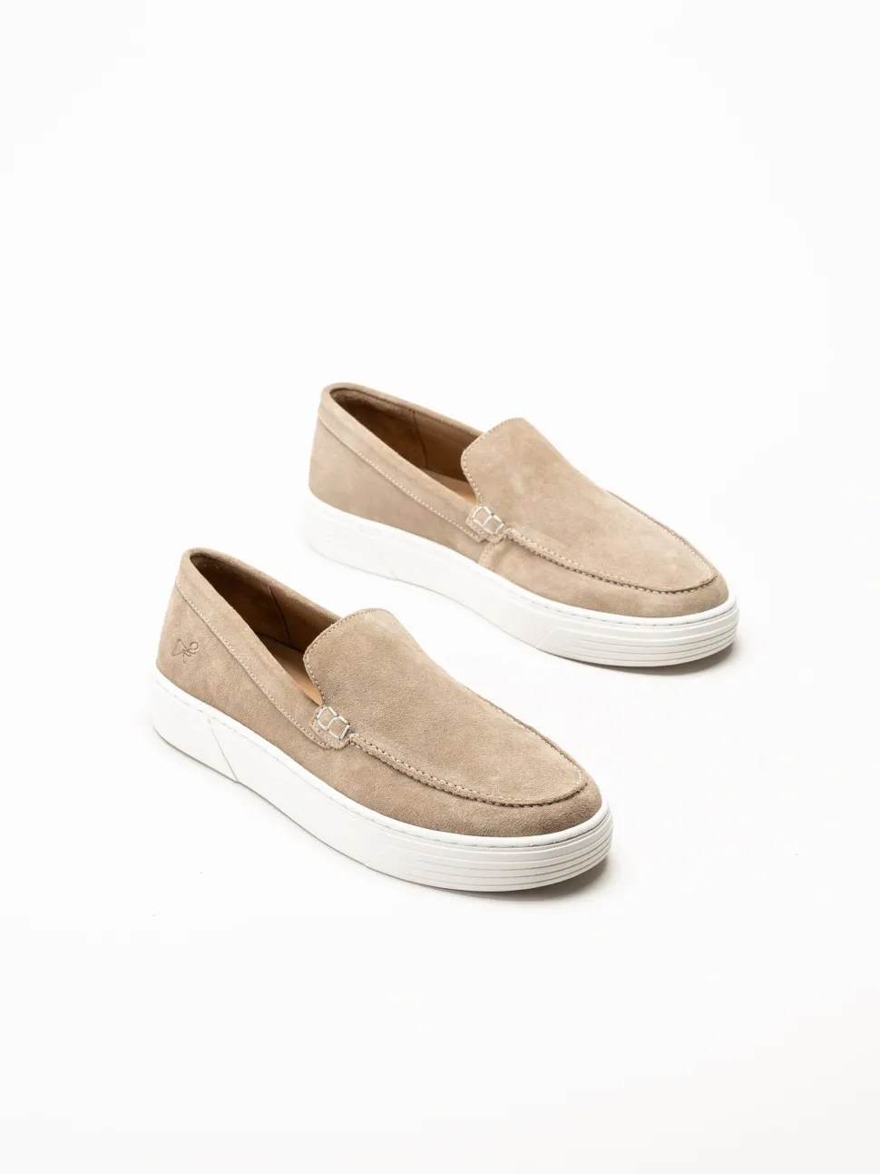 Marco Tozzi - Marco Tozzi by GMK - Beige slip on skor i mocka