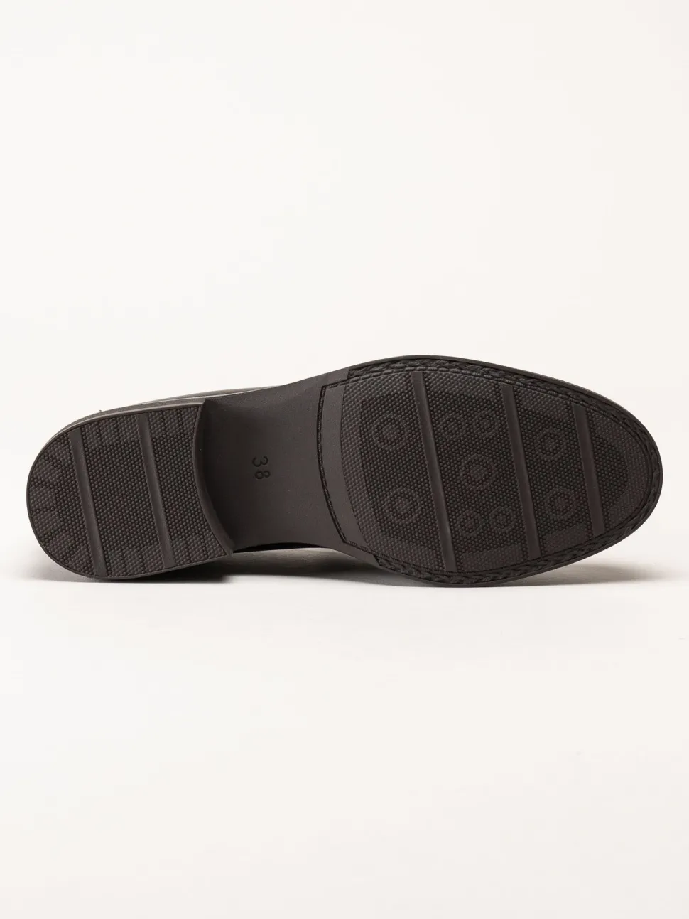 Marco Tozzi - Mörkbruna loafers i skinn