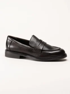 Marco Tozzi - Mörkbruna loafers i skinn