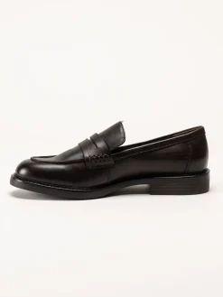 Marco Tozzi - Mörkbruna loafers i skinn