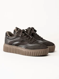 Marco Tozzi - Mörkbruna sneakers