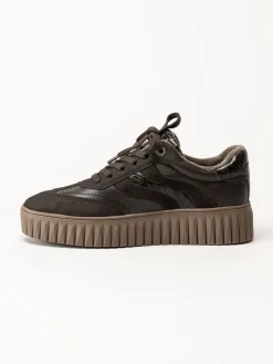 Marco Tozzi - Mörkbruna sneakers