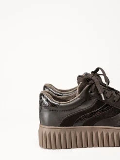 Marco Tozzi - Mörkbruna sneakers