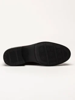 Marco Tozzi - Mörkröda loafers i syntetlack