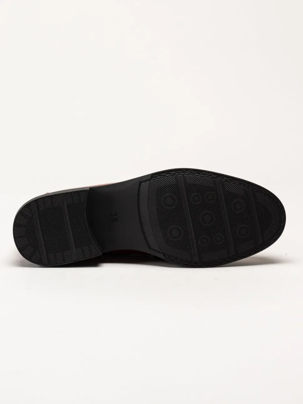 Marco Tozzi - Mörkröda loafers i syntetlack