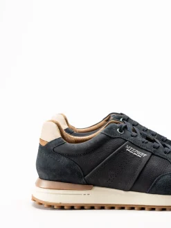 Marco Tozzi - MT Sport - Blå sneakers i skinn och mocka