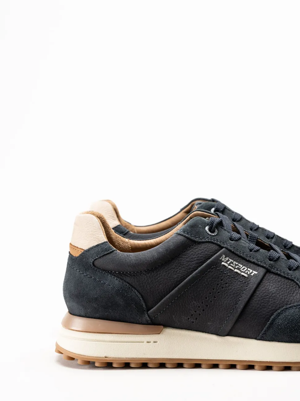 Marco Tozzi - MT Sport - Blå sneakers i skinn och mocka