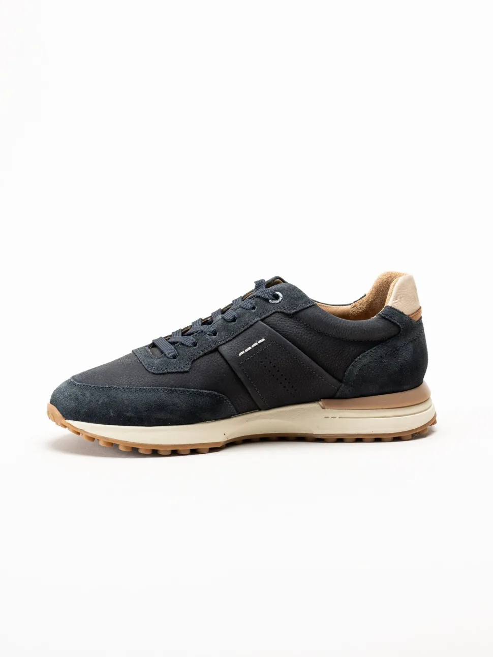 Marco Tozzi - MT Sport - Blå sneakers i skinn och mocka