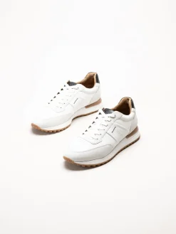 Marco Tozzi - MT Sport - Vita sneakers i skinn och mocka