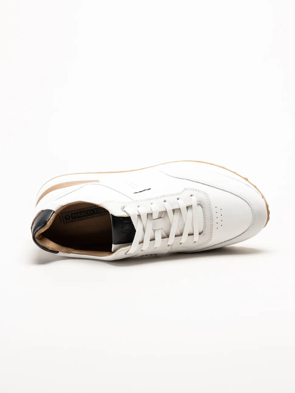 Marco Tozzi - MT Sport - Vita sneakers i skinn och mocka