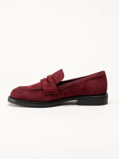 Marco Tozzi - Röda loafers i mocka