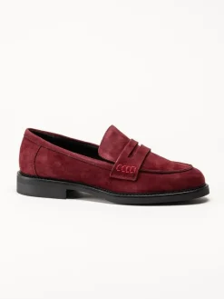 Marco Tozzi - Röda loafers i mocka