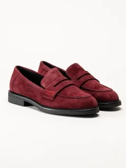Marco Tozzi - Röda loafers i mocka